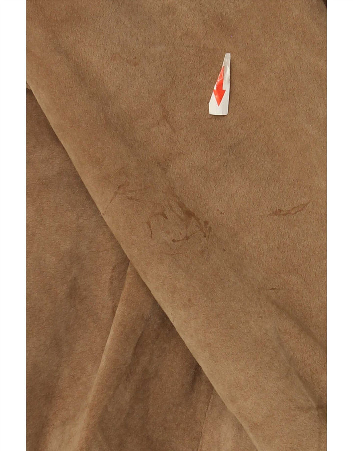 Vintage Damen Wildledermantel UK 14 Medium Beige