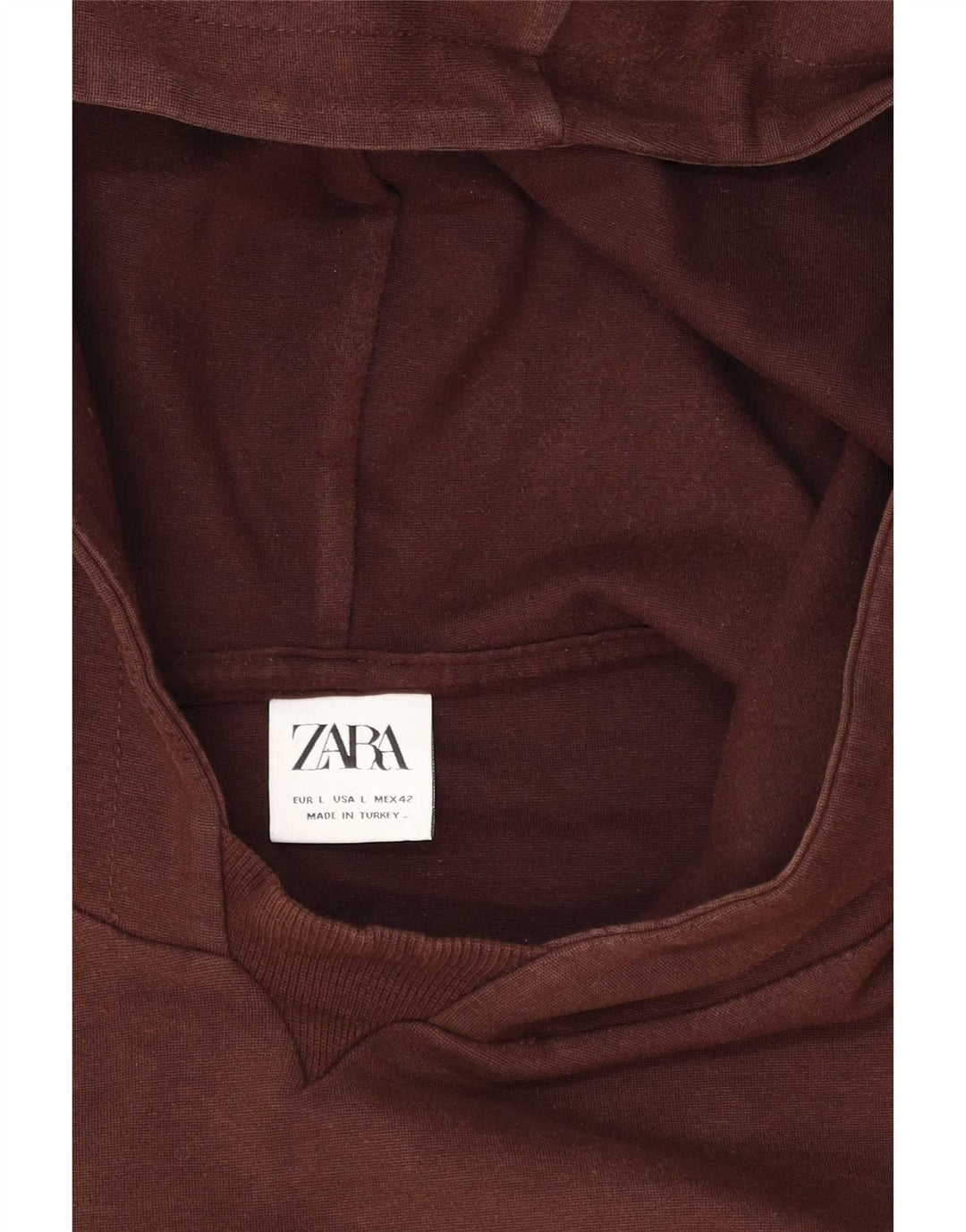 Zara Herren Kapuzenpullover, Größe L, Braun