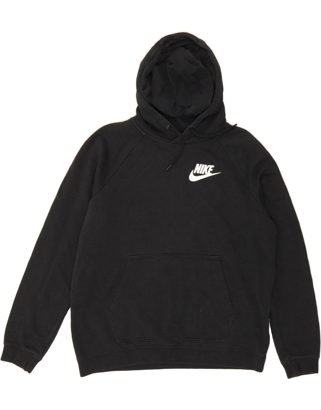 NIKE Womens Hoodie Jumper UK 14 Medium Black Cotton Vintage Nike and Second-Hand Nike from Messina Hembry 