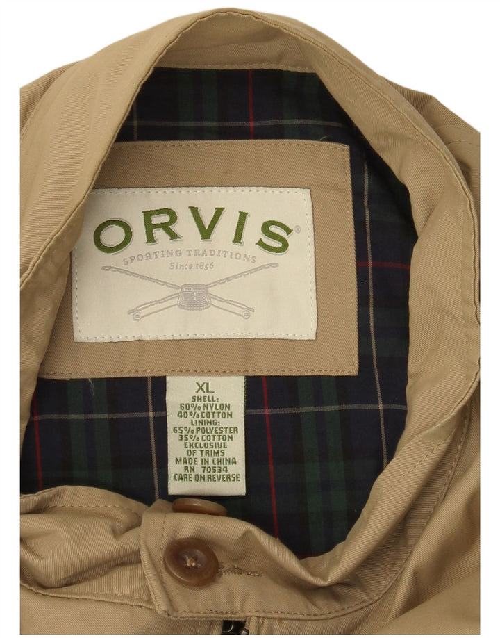 Orvis Herren Bomberjacke UK 42 XL Beige Nylon