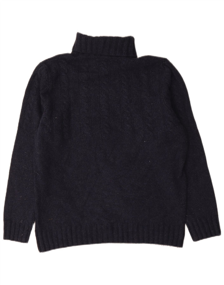 Barbour Rollkragenpullover für Herren, groß, marineblaue Wolle