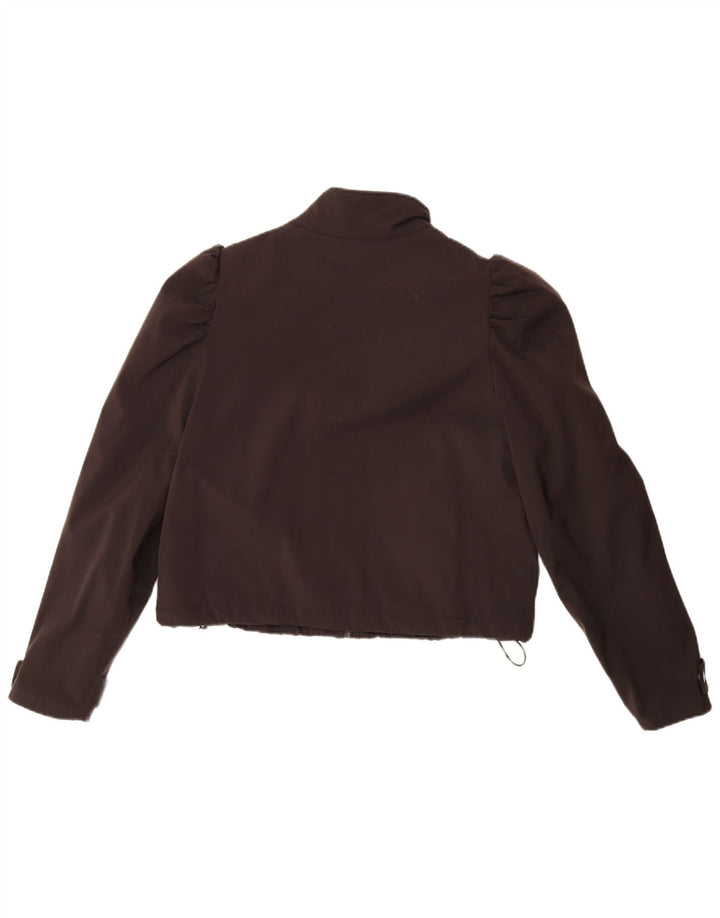 Zara Damen Crop Übergroße Bomberjacke UK 10 Small Schwarz