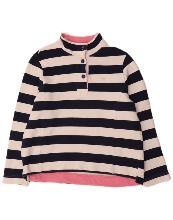 Crew Clothing Damen Sweatshirt Pullover UK 18 XL Marineblau gestreift