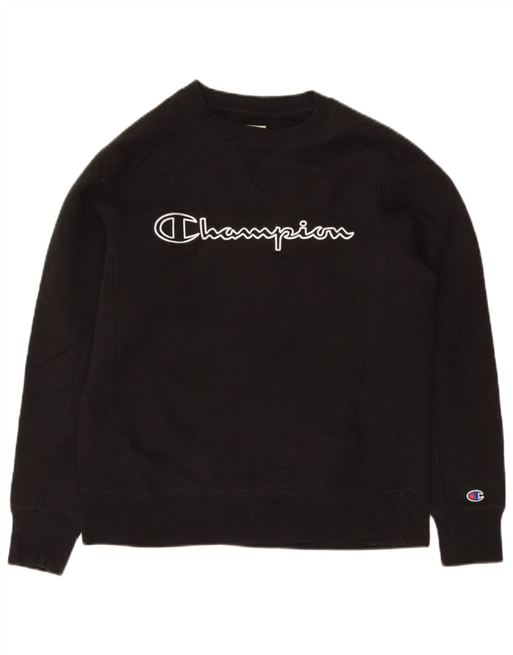 Champion Herren Petit Graphic Sweatshirt Pullover Small Schwarz Baumwolle