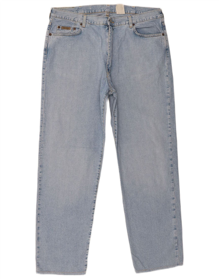 Calvin Klein Herren Straight Jeans W38 L29 Blaue Baumwolle
