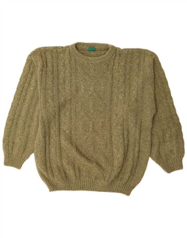 Canda Herren-Pullover mit Rundhalsausschnitt, groß, grünes Acryl