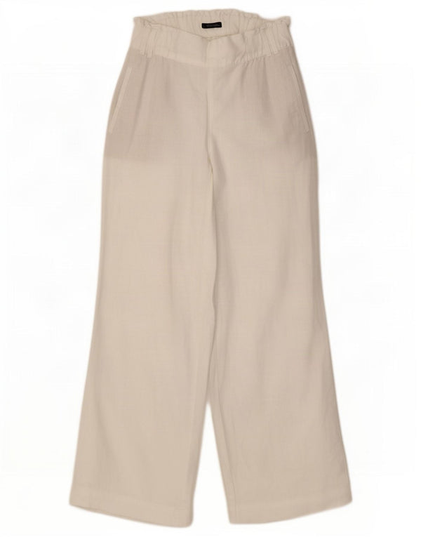 Marks & Spencer Damen Gerade Freizeithose UK 10 Small W27 L30 Weiß