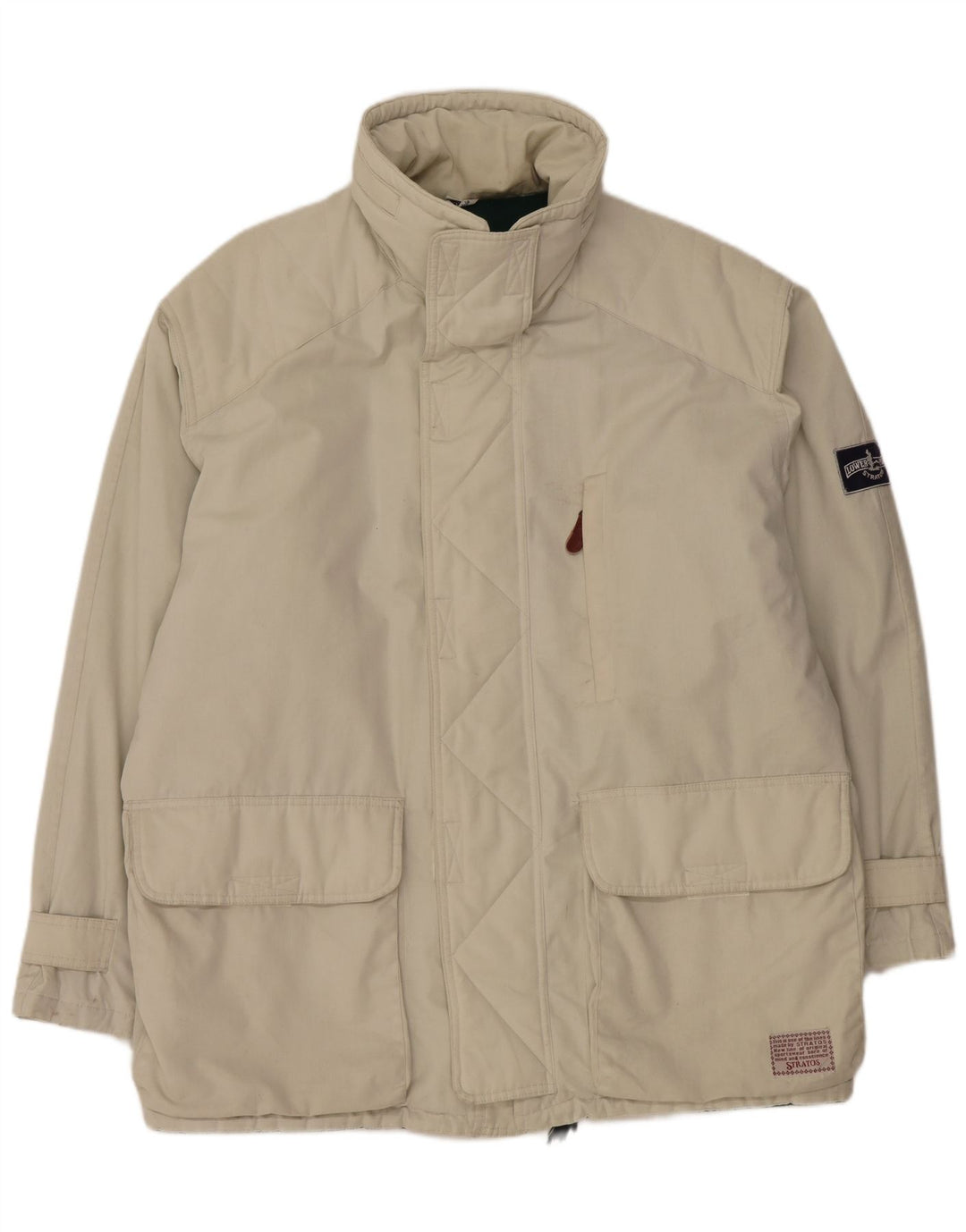 Stratos Herren-Windbreakerjacke mit Kapuze, UK 42, XL, weiße Baumwolle