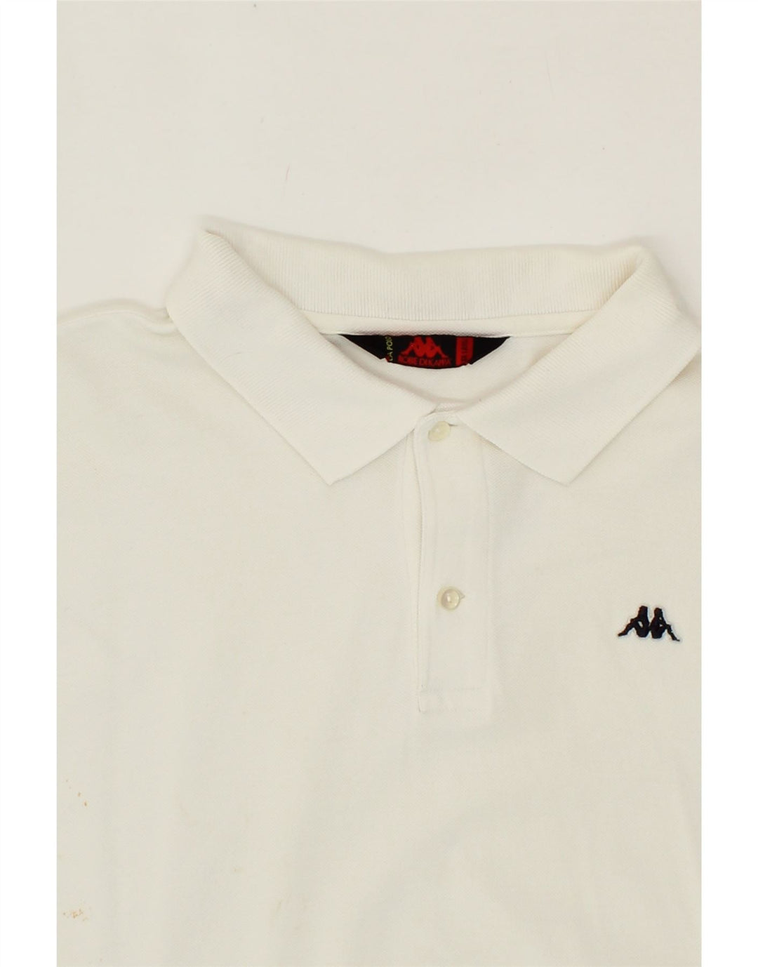 KAPPA Mens Polo Shirt 2XL White Cotton Vintage Kappa and Second-Hand Kappa from Messina Hembry 