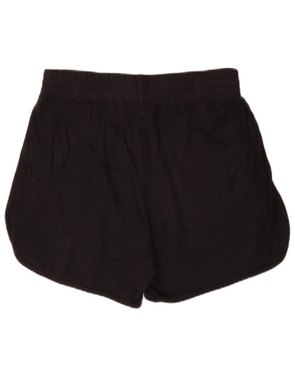 Hugo Boss Damen Graphic Sport Shorts UK 14 Mittelschwarze Baumwolle