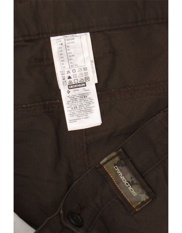 Decathlon Herren Cargo Shorts XL W38 Braun Polyester