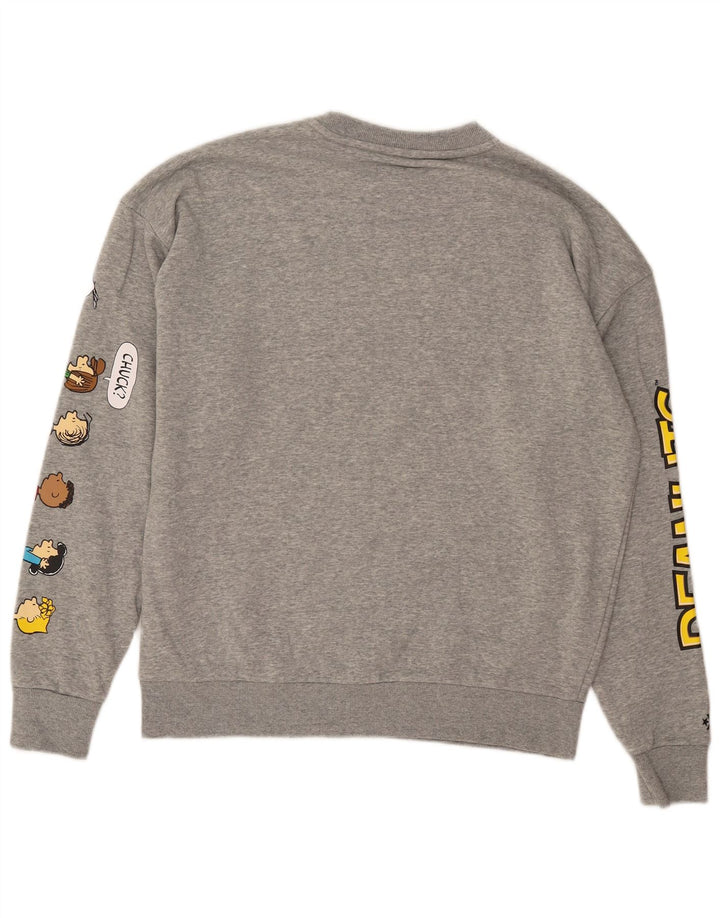 Converse Herren Peanuts Graphic Sweatshirt Pullover mittelgraue Baumwolle