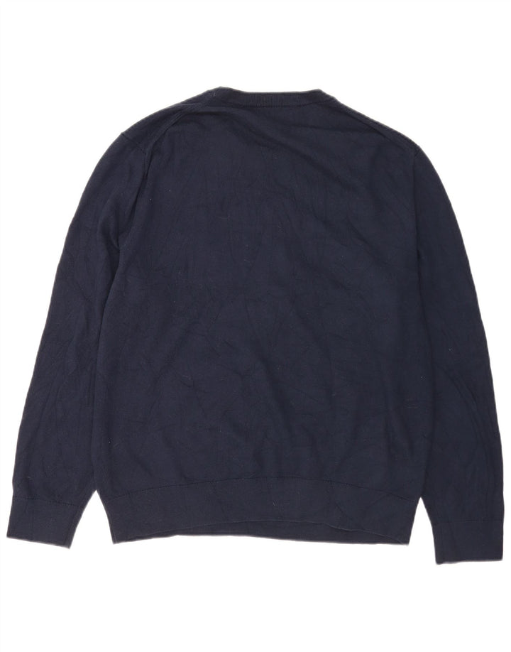 Nautica Herren-Pullover mit Rundhalsausschnitt, Größe L, Marineblau