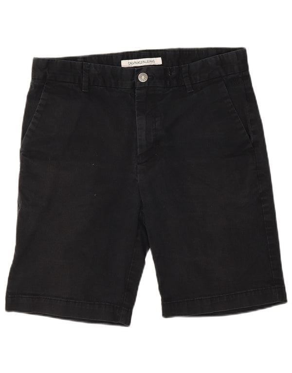 Calvin Klein Herren Chinoshorts W30 Medium Navy Blue Cotton