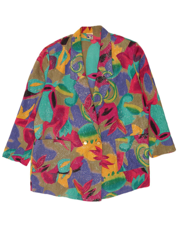 Yessica Damen-Blazer in Übergröße, EU 46, XL, mehrfarbig, geometrisch