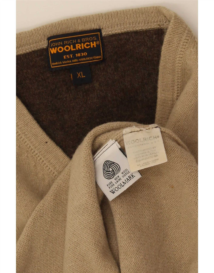 Woolrich Herren Weste Tank Top XL Beige Schurwolle
