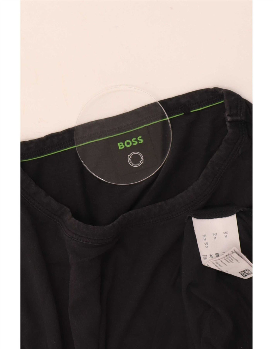 Hugo Boss Herren T-Shirt Top Medium Schwarz Baumwolle