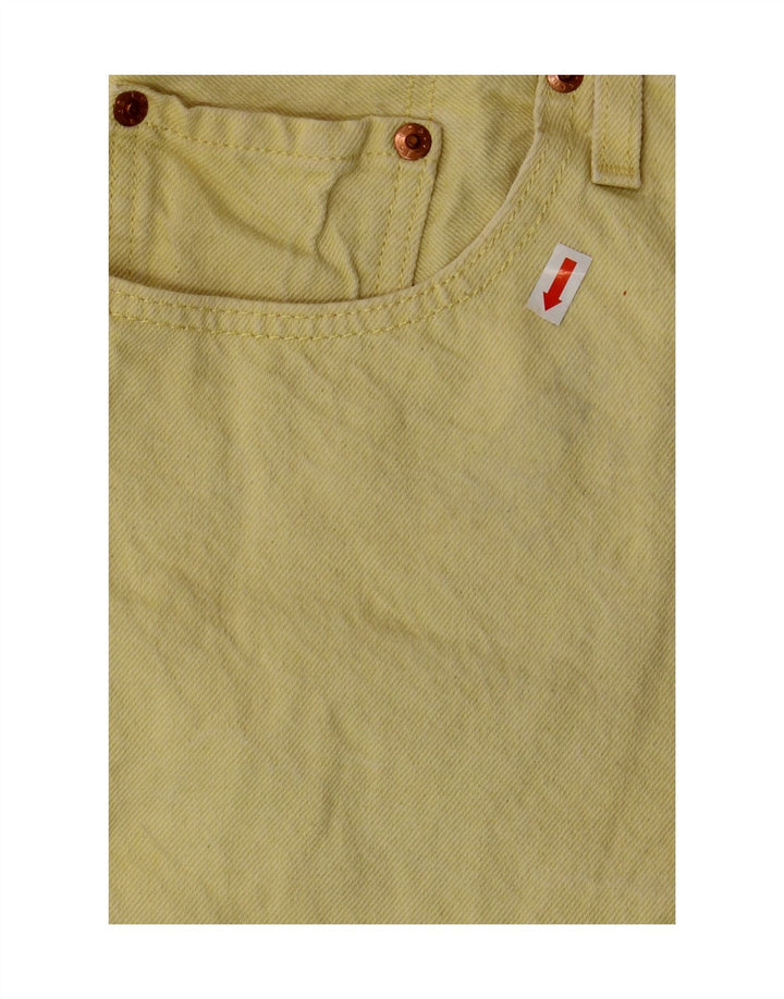 LEVI'S Damen 501 Jeansshorts W32 Große gelbe Baumwolle