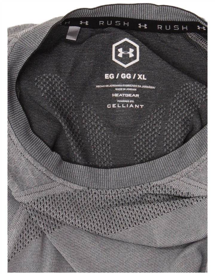 Under Armour Herren Heat Gear T-Shirt Top XL Grau