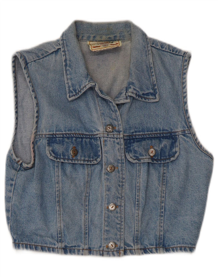 VINTAGE Jeansweste für Mädchen, 9–10 Jahre, blaue Baumwolle