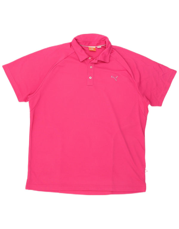 Puma Herren Poloshirt XL Rosa Polyester