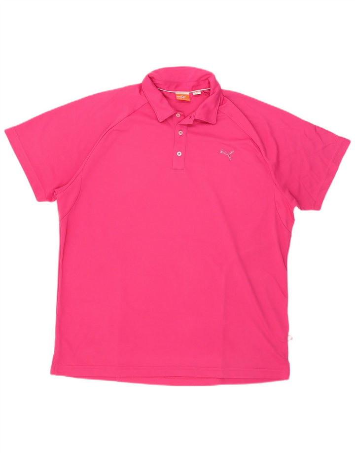 Puma Herren Poloshirt XL Rosa Polyester