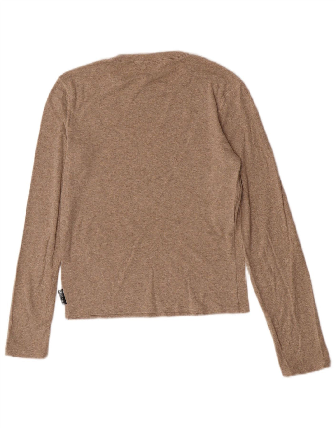 Max & Co. Damen Top Langarm UK 14 Large Beige Baumwolle