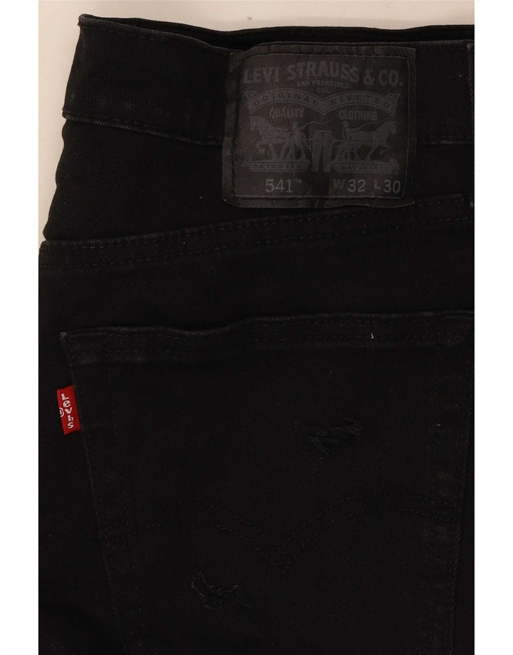 Levi's Damen 541 Jeansshorts W32 Large Schwarz Baumwolle
