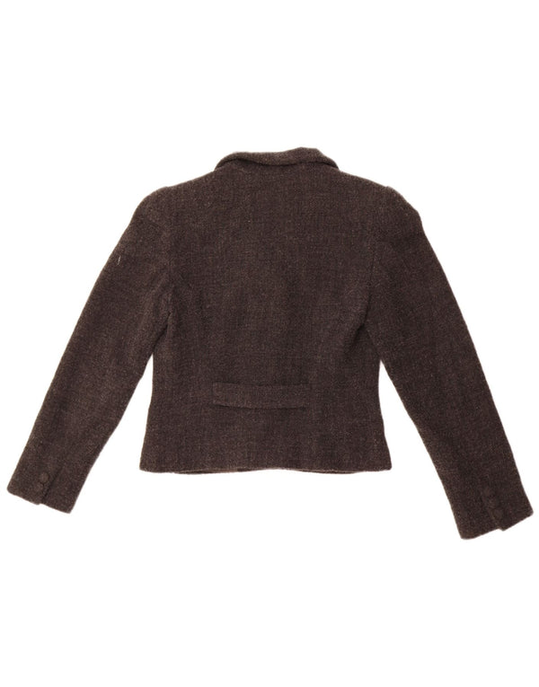 Max & Co. Damen-Blazerjacke mit 5 Knöpfen, UK 12, mittelgraue Wolle