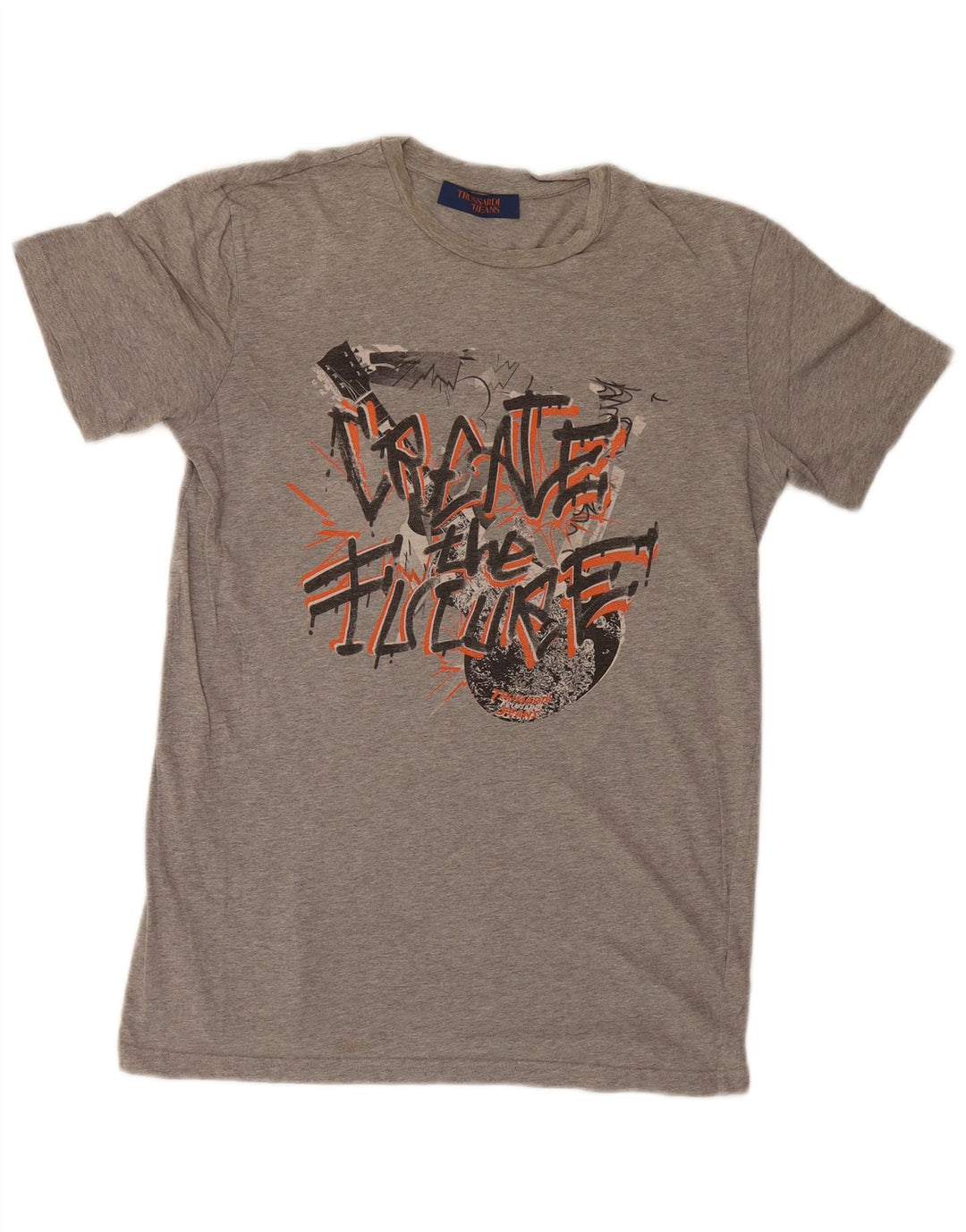 Trussardi Jeans Herren-T-Shirt mit Grafik, Größe S, Grau