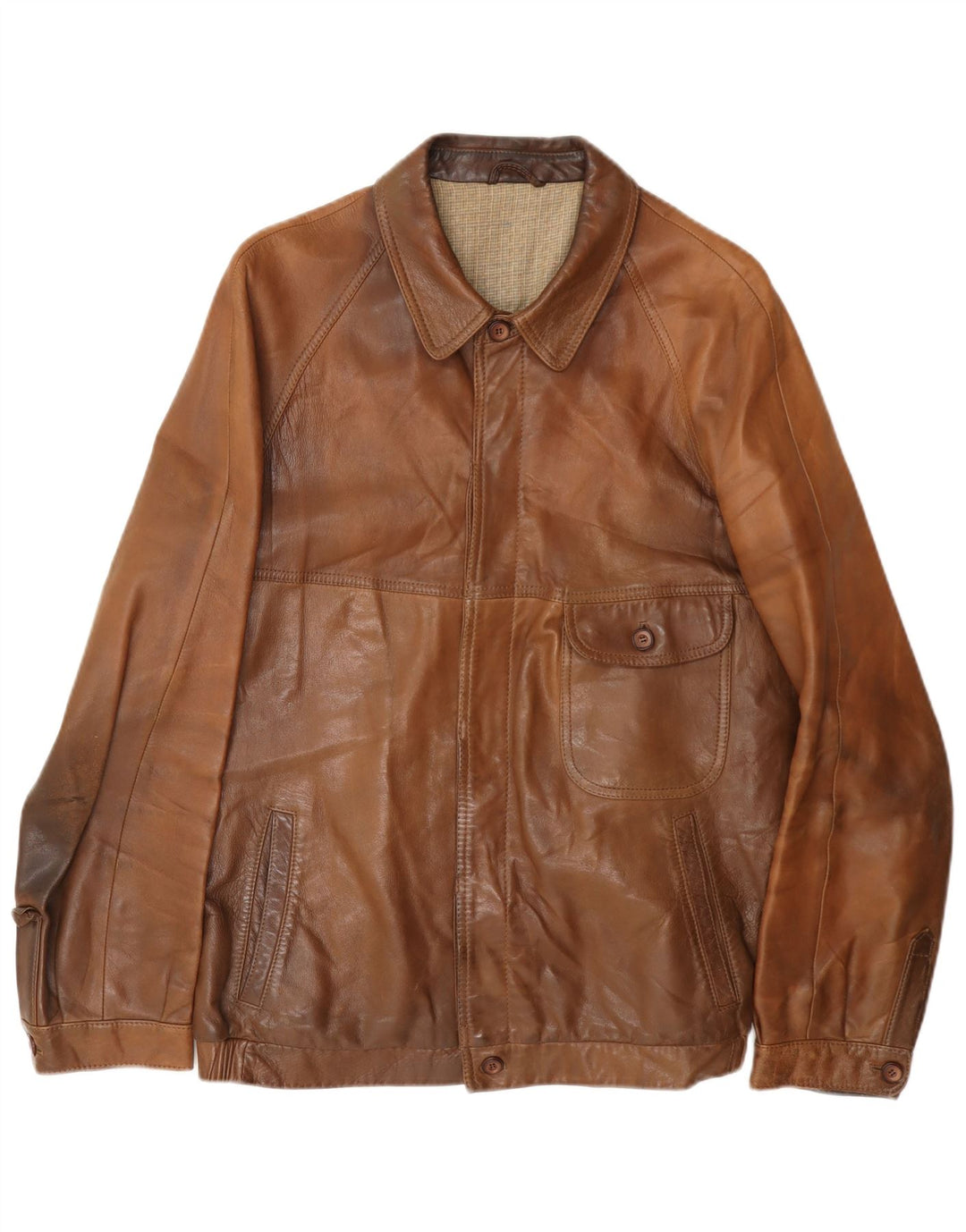 Christ Herren Lederjacke UK 36 Small Braun