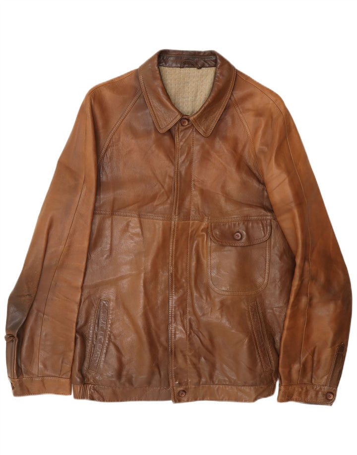 Christ Herren Lederjacke UK 36 Small Braun