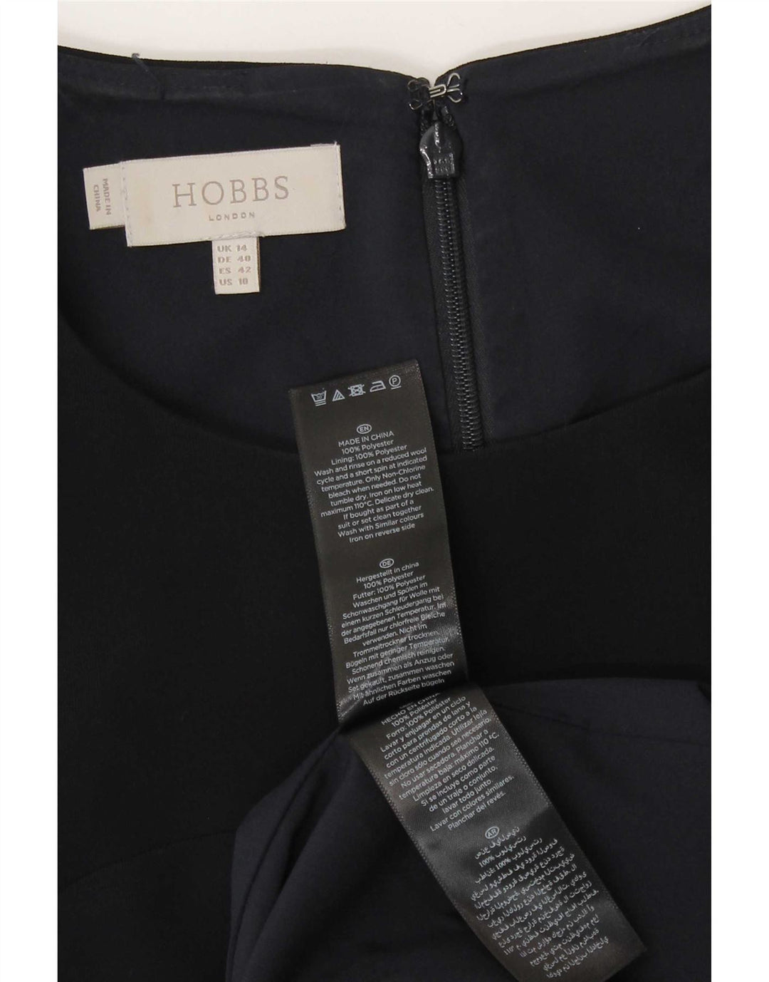 Hobbs Ärmelloses Damen-Etuikleid, Gr. 44, Marineblau, Polyester