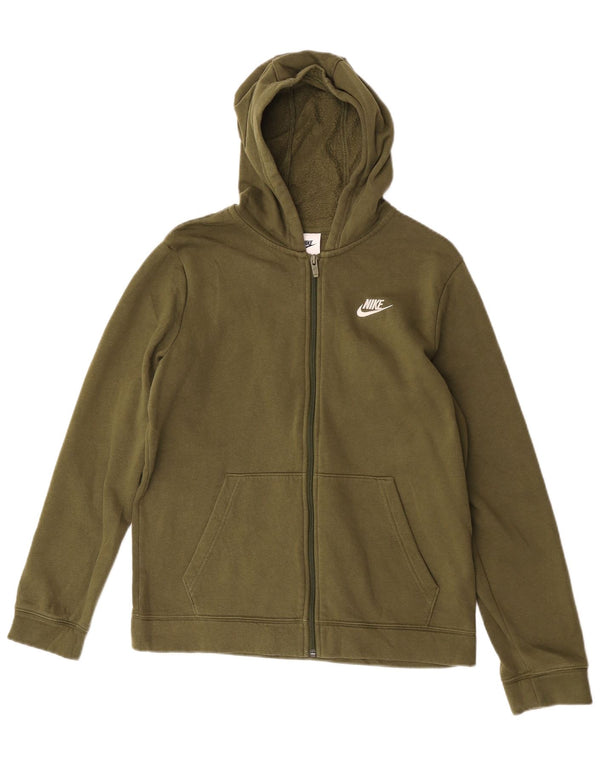 Nike Mädchen-Kapuzenpullover mit Reißverschluss, 13–14 Jahre, XL, grün, Baumwolle, Sport