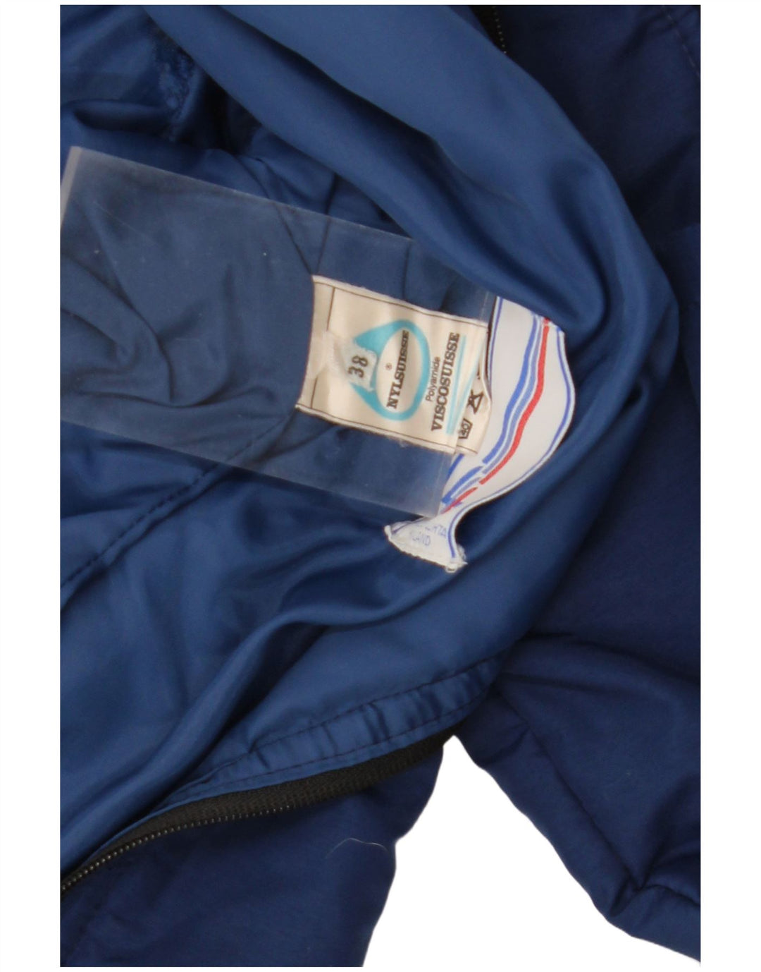 NYLSUISSE Damen-Windbreakerjacke mit Kapuze, EU 38, mittlere marineblaue Viskose