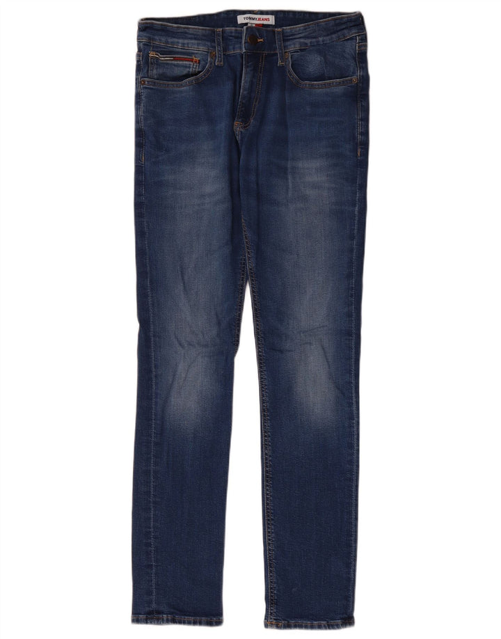 Tommy Hilfiger Herren Skinny Jeans W32 L32 Blaue Baumwolle