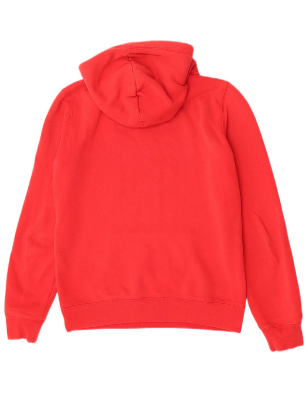 Jack Wills Damen-Kapuzenpullover mit Grafik, lockere Passform, Gr. 10, Größe S, Rot, Baumwolle