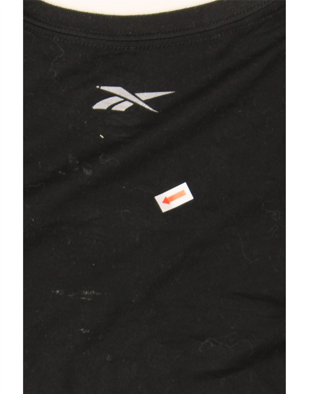 REEBOK Womens T-Shirt Top UK 8 Small Black Polyester Vintage Reebok and Second-Hand Reebok from Messina Hembry 