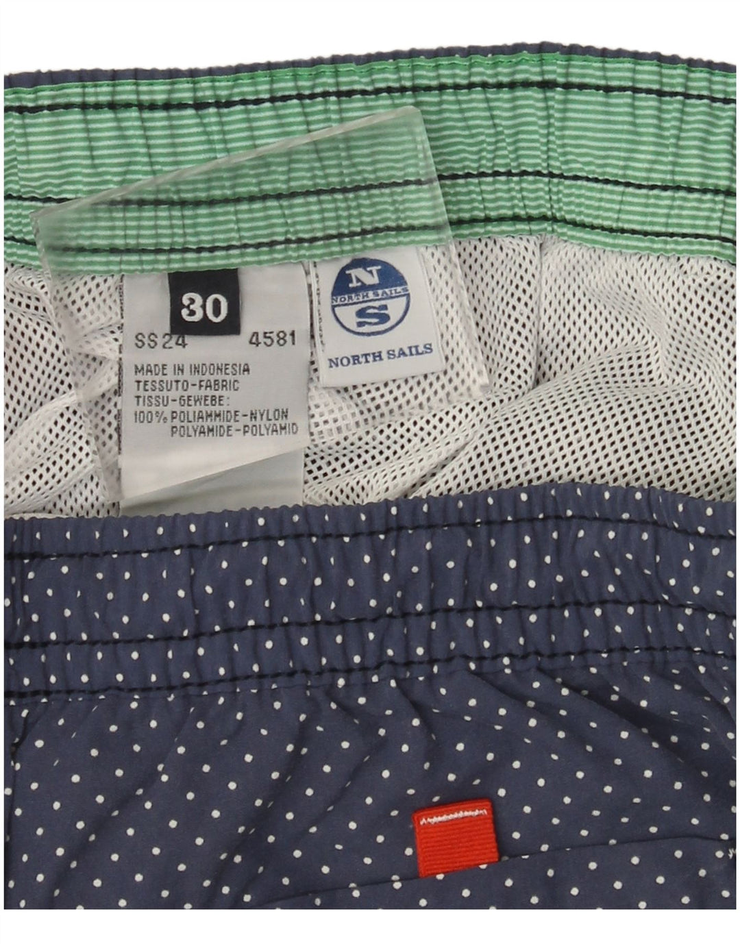 North Sails Herren-Badeshorts, mittelgroß, marineblau geflecktes Polyamid