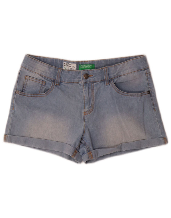 Benetton Mädchen-Jeansshorts, 11–12 Jahre, 2XL W28, blaue Baumwolle