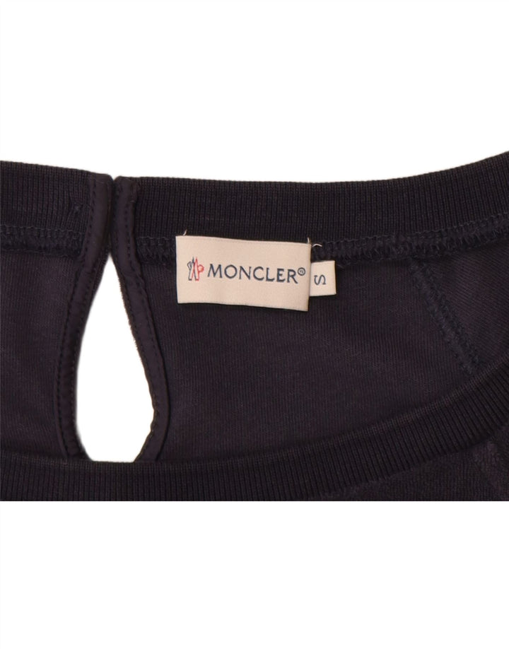 MONCLER Damen-Overall aus Velours, UK 10, Größe S, marineblau, Baumwolle