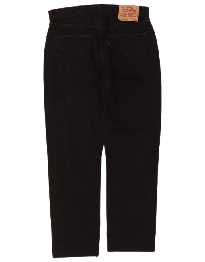 Levi's Herren 534 Straight Jeans W34 L28 Schwarze Baumwolle