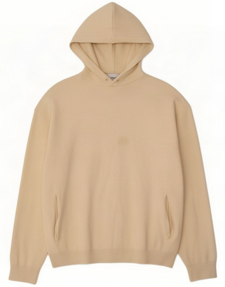 Zara Herren Kapuzenpullover Pullover Mittelbeige Viskose
