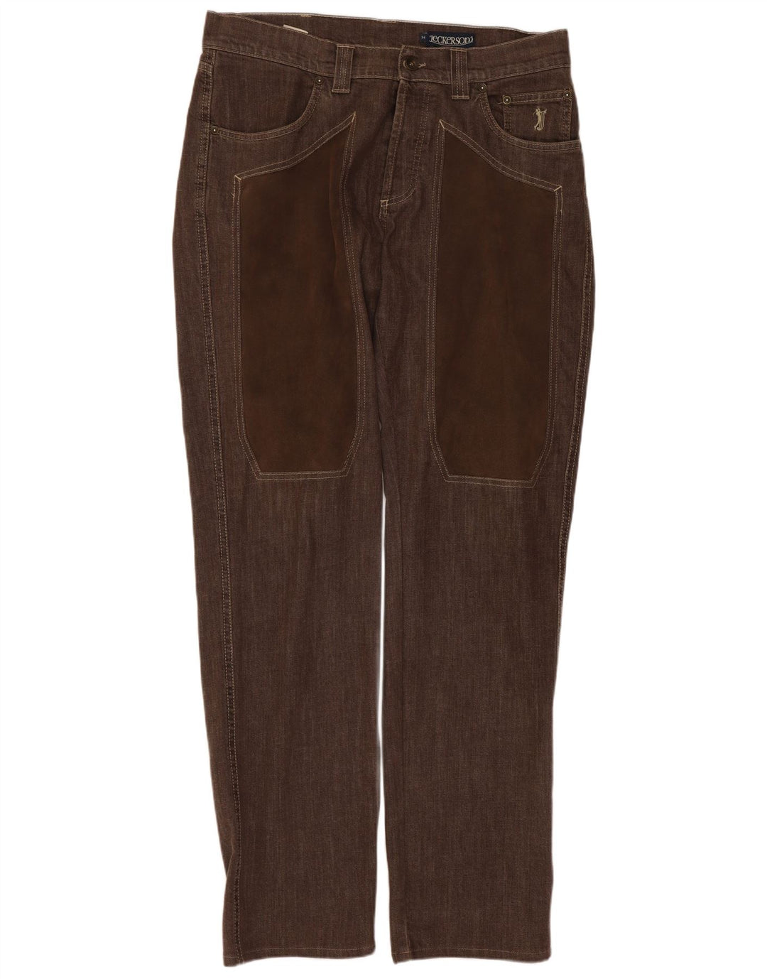 Jeckerson Herren Regular Jeans W30 L32 Braune Baumwolle