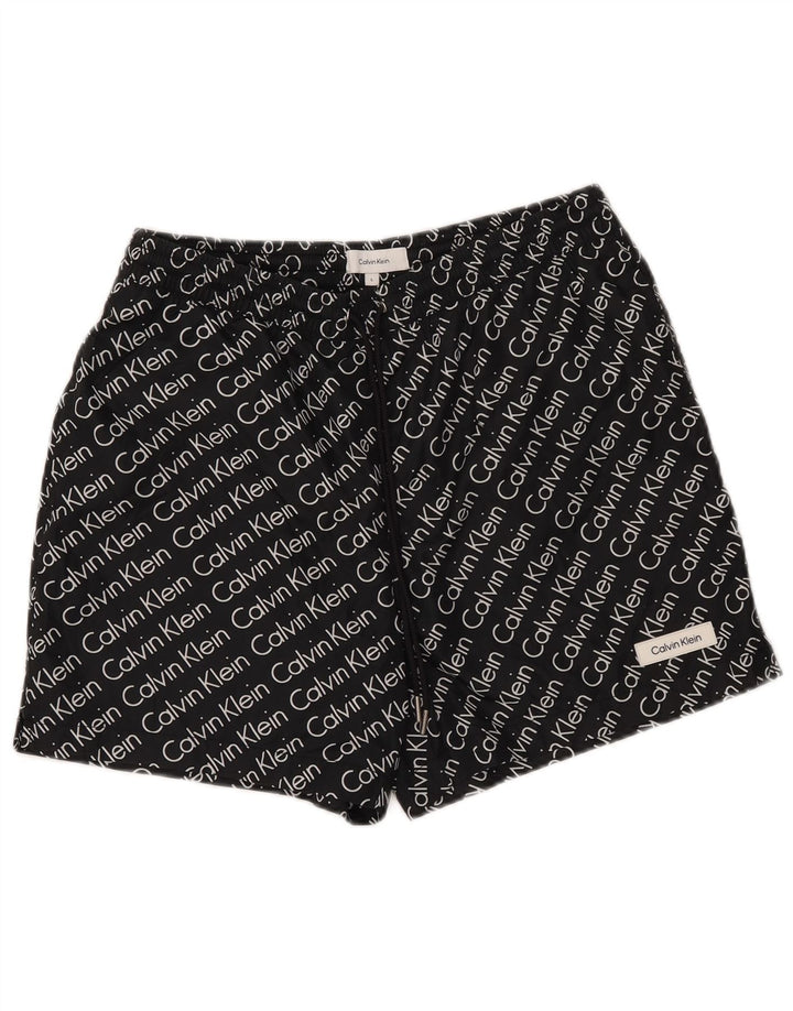 Calvin Klein Herren-Badeshorts mit Grafik, groß, aus schwarzem Polyester