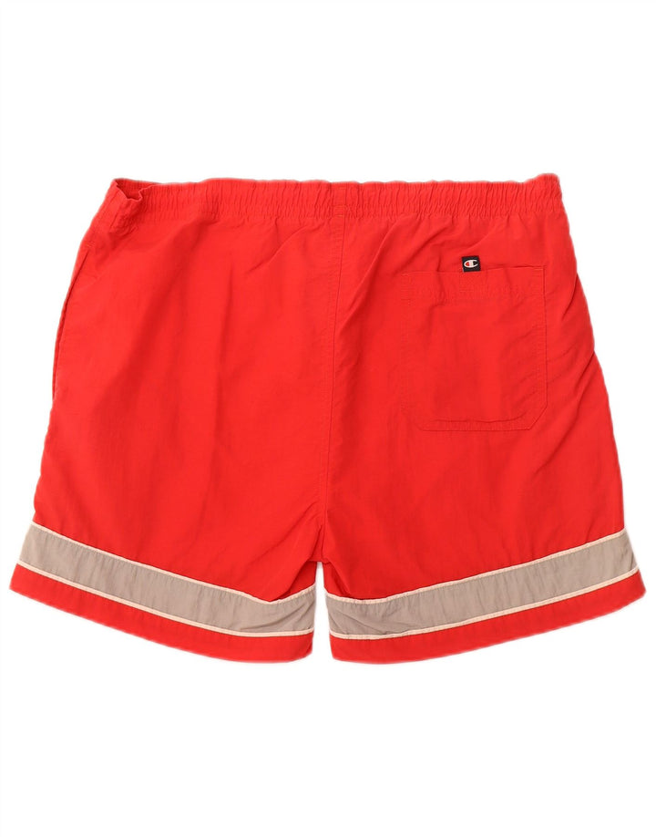 CHAMPION Herren-Badeshorts, groß, rot, Farbblock