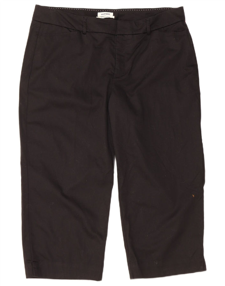 DOCKERS Damen Curvy Mid Rise Capri-Hose US 16 2XL W36 L21 Schwarz