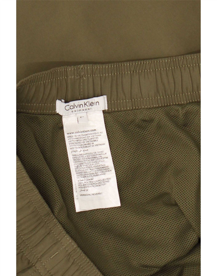 Calvin Klein Herren Badeshorts mit Grafik, groß, Khaki, Polyester