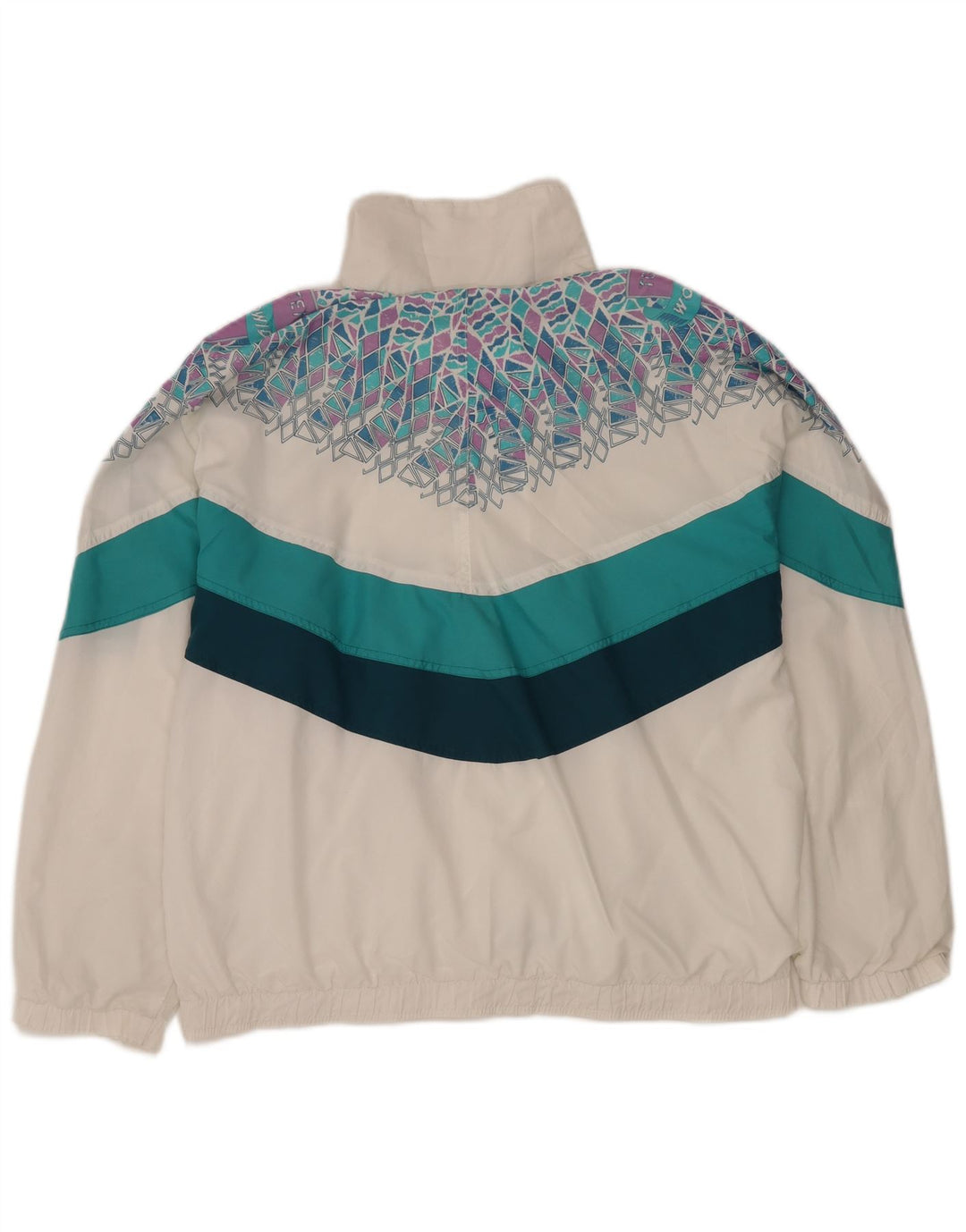 ELLESSE Herren-Trainingsanzug-Oberteil, Jacke, XL, Weiß, geometrisch