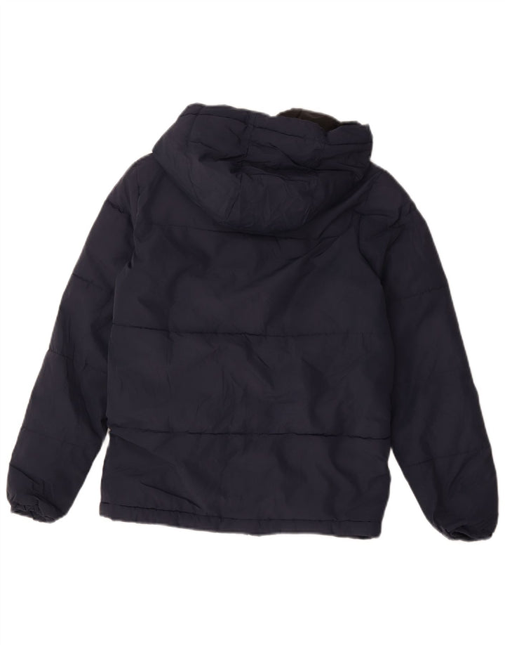 Jack & Jones Wattierte Jacke mit grafischer Kapuze für Jungen, 11–12 Jahre, Marineblau